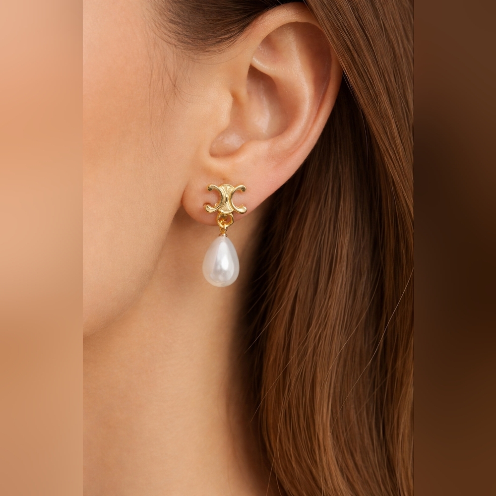 Celin* Gold-Tone Pearl Drop Earrings